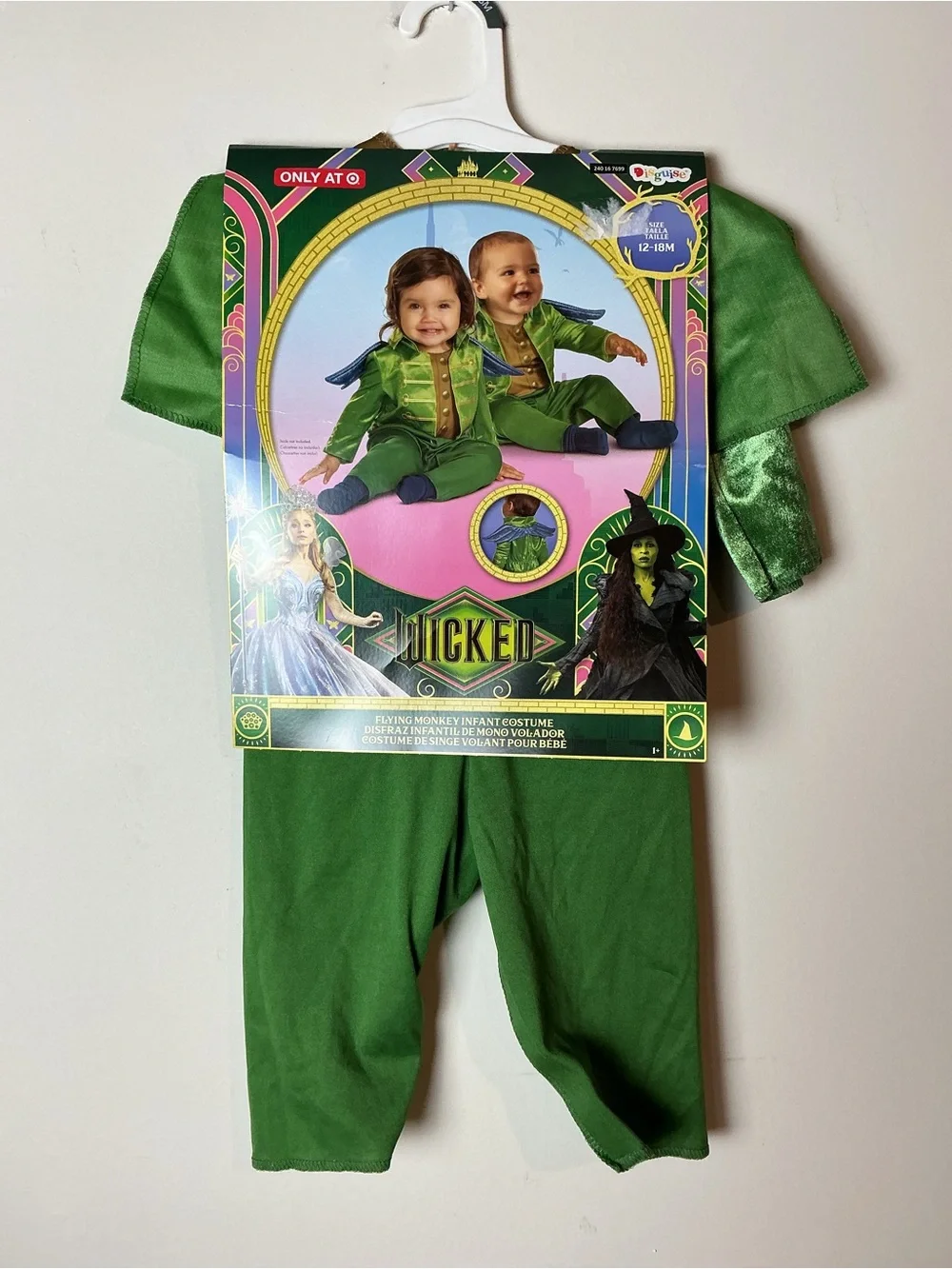 Wicked Flying Monkey Infant Halloween Costume 12-18M Outfit Baby Target Green